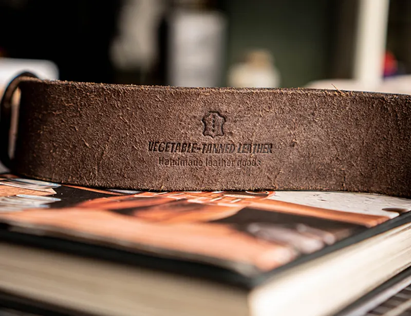 Vintage Handcrafted Distressed Full-Grain Leather Belt