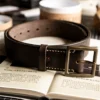 Vintage Handcrafted Distressed Full-Grain Leather Belt