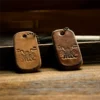 RSAS0800 Vintage Handcrafted Distressed Leather Motorcycle Keychain Square