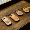 RSAS0800-z-01 Vintage Handcrafted Distressed Leather Motorcycle Keychain