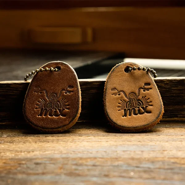 RSAS0800-z-02 Vintage Handcrafted Distressed Leather Motorcycle Keychain