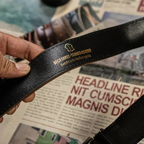 Vintage Handcrafted Full-Grain Leather Men's Belt