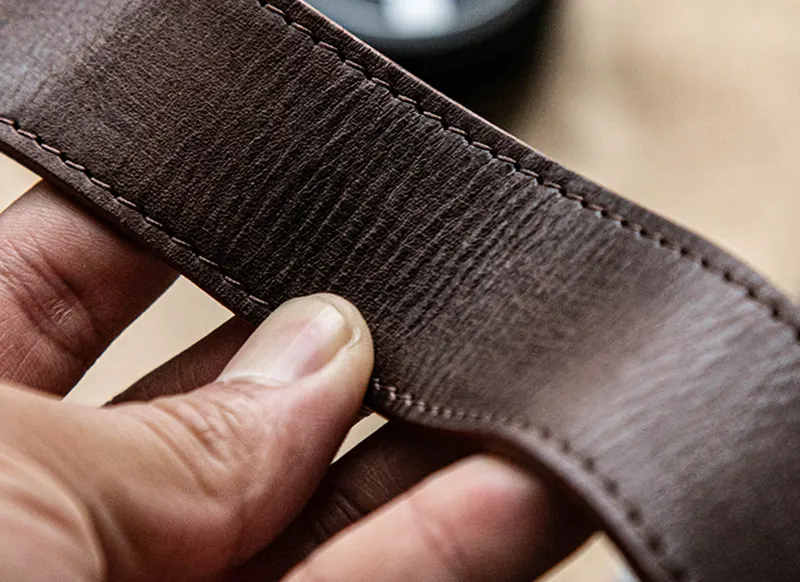 Vintage Handcrafted Full-Grain Leather Men's Belt