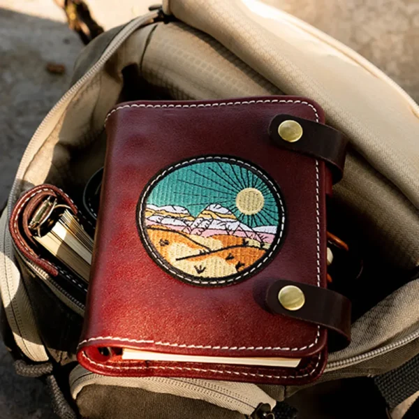 RSAS0798 Vintage Handmade Genuine Leather Refillable Journal Notebook Dark Brown