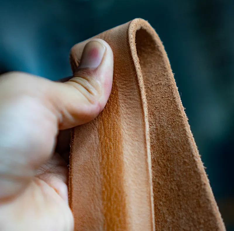 Original Vintage Smooth Brass Buckle Genuine Leather Belt