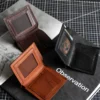 RSWL0825-z-01 Vintage Minimalist Men's Short Soft Genuine Leather Wallet