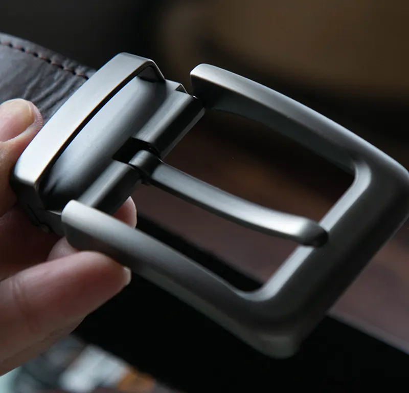 Vintage Pin Buckle Men's Workwear Distressed Leather Belt