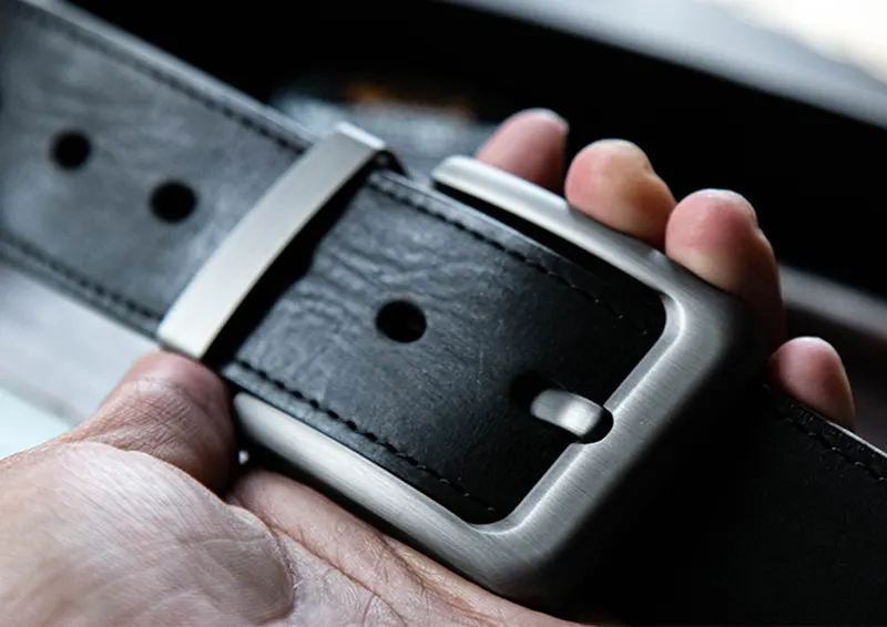 Vintage Pin Buckle Men's Workwear Distressed Leather Belt