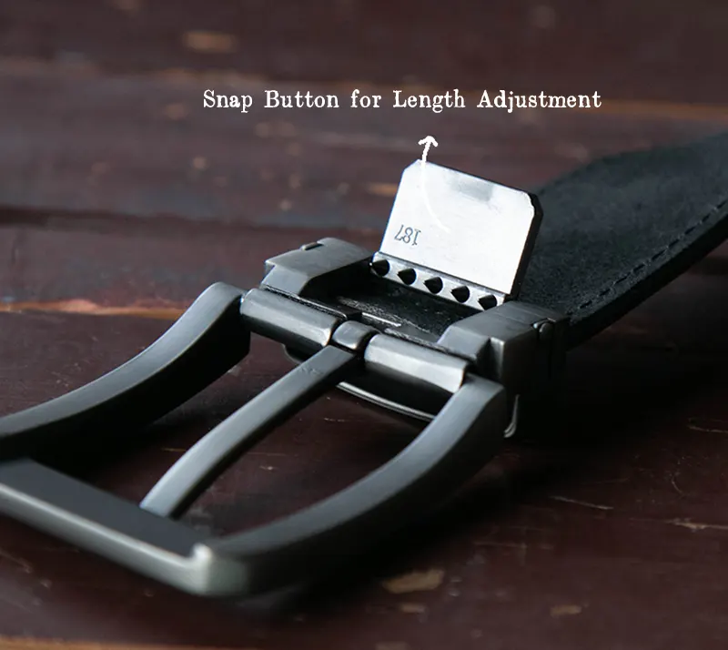 Vintage Pin Buckle Men's Workwear Distressed Leather Belt