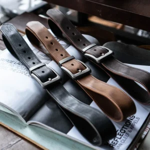 Vintage Pin Buckle Men's Workwear Distressed Leather Belt