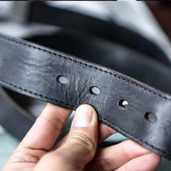 Vintage Pin Buckle Men's Workwear Distressed Leather Belt