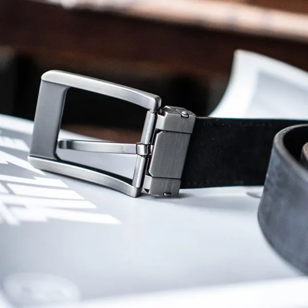 Vintage Pin Buckle Men's Workwear Distressed Leather Belt