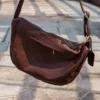 Vintage Vegetable-Tanned Leather Large Capacity Crossbody Bag