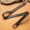 RSBE0887 Vintage Distressed Vegetable-Tanned Leather Men's Belt